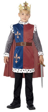 Carica l&#39;immagine nel visualizzatore di Gallery, SMIFFYS Costume medievale Re Artù, Rosso, con tunica, mantello e corona - Ilgrandebazar