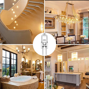 Lampadine Alogene G4 （10 pezzi）12V 20W 2800K Luce bianca calda dimmerabile lampadina alogena Per la sostituzione di lampadari di cristallo, luci di segnalazione, illuminazione della cucina, ecc.