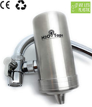 Carica l'immagine nel visualizzatore di Gallery, H2O TAPS Filtri d'Acqua per Rubinetto - Sistema di filtraggio - Design Molto Elegante - Filtro per Acqua - Acciaio Inossidabile - La Scelta Duratura
