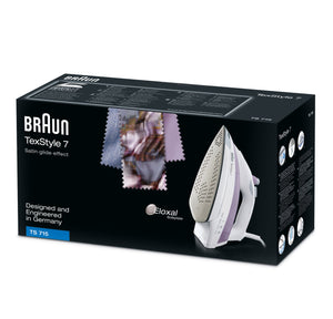 Braun TS715 Texstyle Ferro da Stiro a Vapore, 2300 W, Mallow Bianco/Lilla - Ilgrandebazar