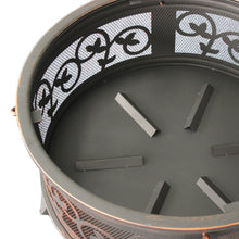 Carica l&#39;immagine nel visualizzatore di Gallery, Home&amp;Decorations FT-51219B Braciere e Griglia per Giardino, 66 cm, Ø 66 cm - Ilgrandebazar