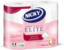 Carica l&#39;immagine nel visualizzatore di Gallery, Nicky Elite Carta Igienica, 4 Rotoli 4 UnitࠨConfezione da 1)