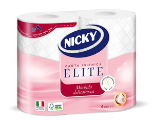 Nicky Elite Carta Igienica, 4 Rotoli 4 UnitࠨConfezione da 1)