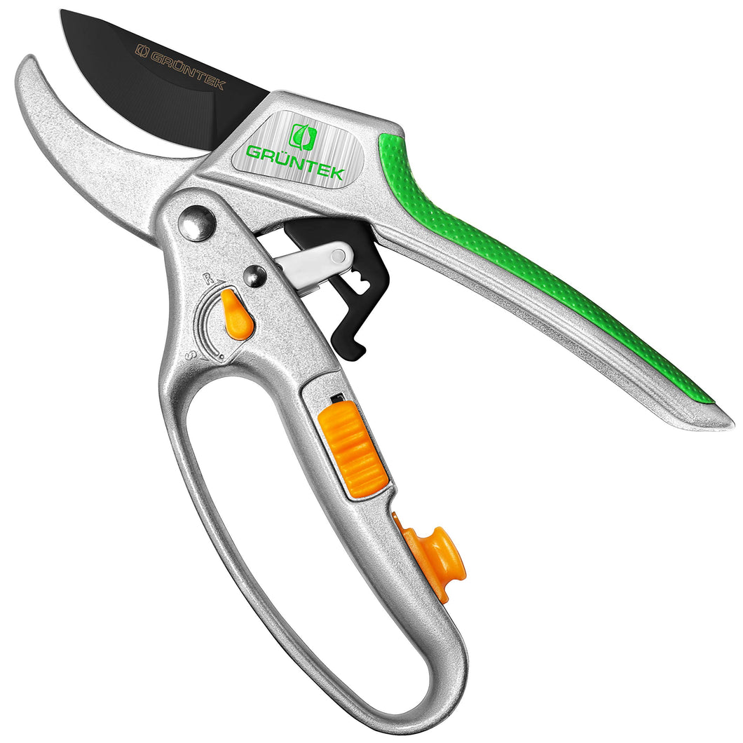 GRÜNTEK Cesoie Potatura - Forbici da Giardino a 205 mm, Verde, Giallo - Ilgrandebazar