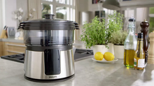 Carica l&#39;immagine nel visualizzatore di Gallery, Philips HD9190/30 Vaporiera con Infusore di Aromi, 3 cestelli, Ricettario,... - Ilgrandebazar