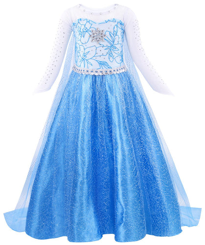 AmzBarley Regina delle Nevi Costume Principessa Vestito Abito per Bambina... - Ilgrandebazar