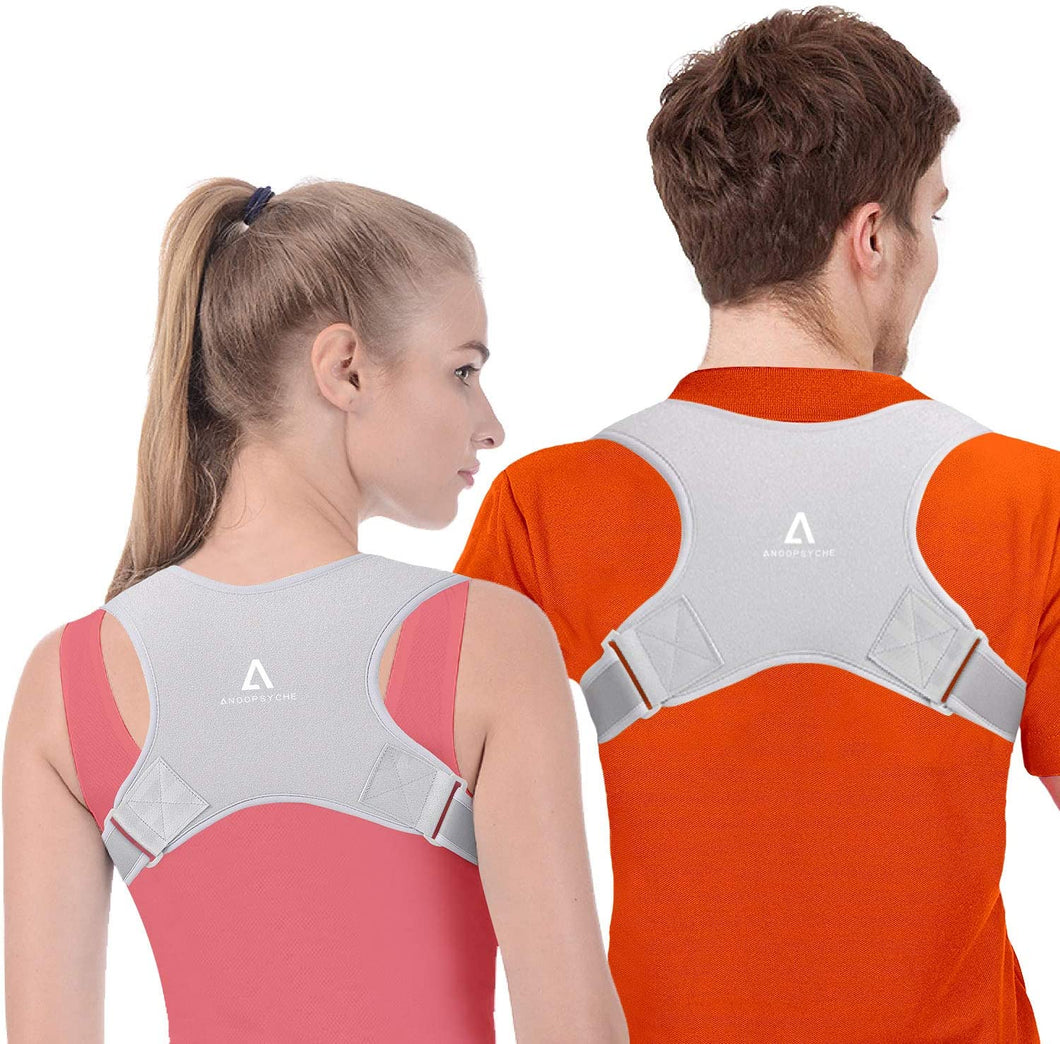 Correttore di Postura ANOOPSYCHE Supporto Postura Schiena Traspirante Regolabile, Fascia Posturale Spalle e Schiena per Donna e Uomo e Adolescenti, Posturale Correzione per Alleviare il Dolore