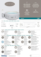 Carica l'immagine nel visualizzatore di Gallery, Bestway 60013 Minipiscina Idromassaggio Gonfiabile Lay-Z-Spa Paris AirJet
