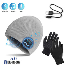 Carica l&#39;immagine nel visualizzatore di Gallery, TAGVO Bluetooth V5.0 Beanie con Guanti Touchscreen Set, addensata Inverno... - Ilgrandebazar