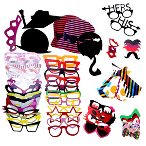 Foonii 76 pcs photo booth props Accessori fai da te 76 pcs, Multicolore - Ilgrandebazar