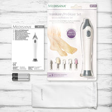Carica l&#39;immagine nel visualizzatore di Gallery, Medisana MP 810 Set per Manicure e Pedicure Elettrica con 5 Accessori per La Cura delle Unghie, per Unghie, Cuticole e Calli