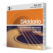 Carica l&#39;immagine nel visualizzatore di Gallery, D&#39;Addario EJ16 Set Corde Acustica EJ Phosphor BRZ RND WND - Ilgrandebazar
