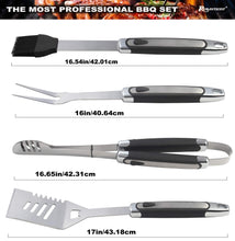 Carica l&#39;immagine nel visualizzatore di Gallery, Romanticist 20pc Utensili Barbecue in Acciaio 44 x 8.8 x 19 cm, 20PCS - Ilgrandebazar