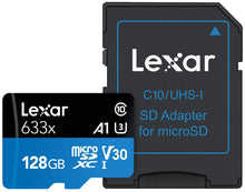 Carica l&#39;immagine nel visualizzatore di Gallery, Lexar Schede ad alte prestazioni 633x 128GB microSDXC UHS-I - Ilgrandebazar