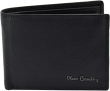 Carica l&#39;immagine nel visualizzatore di Gallery, Pierre Cardin, Portafoglio Uomo Nero, Vera Pelle, Portamonete, Scatola Regalo (Nero, Tasca Con Cerniera)