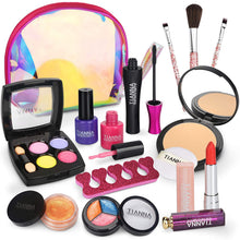 Carica l'immagine nel visualizzatore di Gallery, Dreamon Trucchi Bambina Set, Lavabile Makeup Realistico per Bambini con Borsa Cosmetica Giochi Regalo Bimba 5 Anni