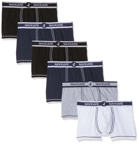 Navigare 312 Boxer, Multicolore (Bianco/Nero/Blu/Grigio), Large (Taglia... - Ilgrandebazar