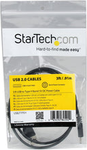 Carica l'immagine nel visualizzatore di Gallery, STARTECH.COM Cavo di Alimentazione 5V USB a Barilotto Tipo H 90 Cm