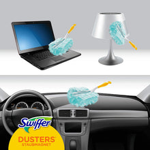 Carica l'immagine nel visualizzatore di Gallery, Swiffer Duster Starter Kit Piumino Catturapolvere Più Ricambi, 1 Manico e 15 Piumini, Catturano e Intrappolano Fino a 3 Volte Più Polvere e Pel Rispetto a un Piumino Tradizionale