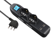 Carica l&#39;immagine nel visualizzatore di Gallery, Electraline 62095 Multipresa 6 Posti 2 Polivalenti Schuko 4 Bivalenti Nero - Ilgrandebazar