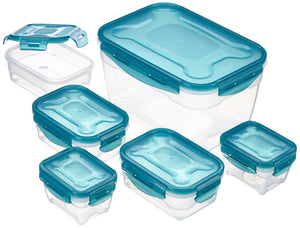 AmazonBasics Set di contenitori per alimenti, 6 pezzi Combo - 6 - Ilgrandebazar