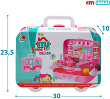 Carica l'immagine nel visualizzatore di Gallery, ColorBaby - Cucina giocattolo, valigetta con 17 accessori, cucina per bambini, cibo giocattolo, cucina dei giocattoli, giocattoli per bambini 3 anni, giocattoli per bambini 3 anni (49156)