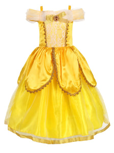 JerrisApparel Costume da Principessa Belle Deluxe Vestito Festa Fantasia... - Ilgrandebazar