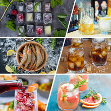 Carica l&#39;immagine nel visualizzatore di Gallery, KATELUO Stampo Ghiaccio in Silicone con Coperchio, Ghiaccio Stampo Cubo, Stampi per Ghiaccio per Cocktail, Whisky, Bevande, Succo e Altre Cibo