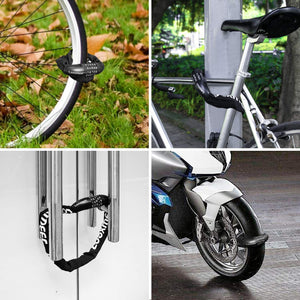 Looxmeer Lucchetto Bici Catena Bicicletta Antifurto a Combinazione 90CM, nero - Ilgrandebazar