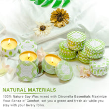 Carica l&#39;immagine nel visualizzatore di Gallery, SCENTORINI 8 Candele Citronella Repellenti per Zanzare per Interni ed Esterni, Tempo di Combustione 15 Ore per Candela