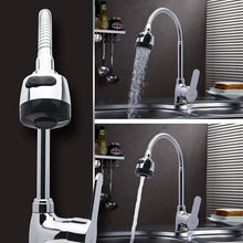Carica l'immagine nel visualizzatore di Gallery, Rubinetto Miscelatore Cucina in Ottone Cromato Inodore, Rubinetto per Lavello da Cucina Rotabile a 360° Regolabile per Acqua Calda e Fredda, Resistente e Durevole, inclusi 2 Tubi in Omaggio