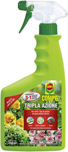 Carica l'immagine nel visualizzatore di Gallery, COMPO Tripla Azione PFnPO, Insetticida-Fungicida-Acaricida pronto all'uso, Per Piante Ornamentali e da Fiore di Tipo Arbustivo ed Erbaceo, 750 ml