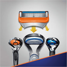 Carica l'immagine nel visualizzatore di Gallery, Gillette Fusion5 Lamette da Barba, 12 Ricambi da 5 Lame, Delicatezza Insuperabile, Rasatura Scorrevole con Striscia Lubrificante, Fino a 1 Mese di Rasatura con 1 Lametta 12 Unità