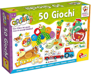 Lisciani Giochi- Carotina 50 Giochi per Bambini, Multicolore, 76710