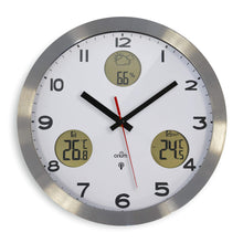 Carica l&#39;immagine nel visualizzatore di Gallery, Orologio Meteo radiocontrollato 30 cm, Alluminio - Ilgrandebazar