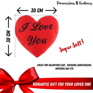 THE TWIDDLERS Cuscino a Forma di Cuore Rosso con la Scritta I Love You rosso - Ilgrandebazar