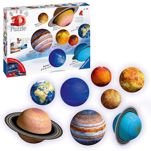 Ravensburger 11668 Puzzle 3D, Sistema Solare, 540 Pezzi, 8 pianeti, Età Raccomandata 6+, Puzzle Ravensburger Alta Qualità Single