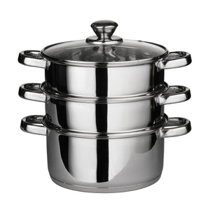 Premier Housewares 408129 Pentola a Vapore con 28 x 22 x 25 cm, Argento