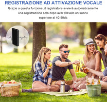 Carica l&#39;immagine nel visualizzatore di Gallery, Mini Spia Registratore Vocale H+Y con Attivazione Vocale, Memoria da 8GB, Ricaricabile USB e funzioni MP3, Ideale per Lezioni, Riunioni, Interviste, Fino a 96 ore