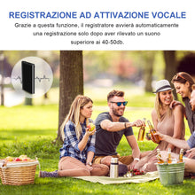 Carica l&#39;immagine nel visualizzatore di Gallery, Mini Spia Registratore Vocale H+Y con Attivazione Vocale, Memoria 8 GB, 8 GB - Ilgrandebazar
