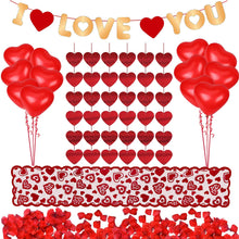 Carica l&#39;immagine nel visualizzatore di Gallery, Kit decorazioni per San Valentino 1000 pezzi Petali di rosa rossa 10 pezzi... - Ilgrandebazar