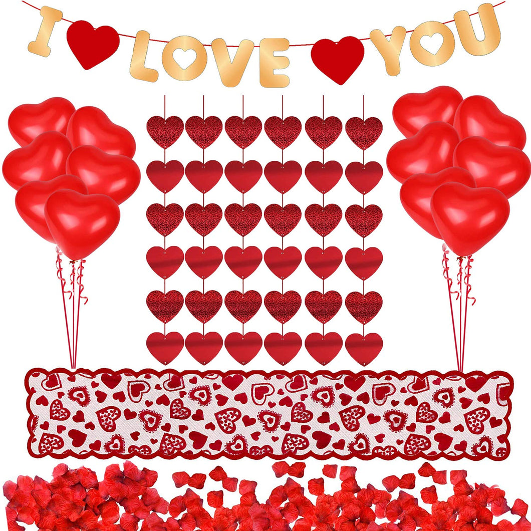 Kit decorazioni per San Valentino 1000 pezzi Petali di rosa rossa 10 pezzi... - Ilgrandebazar