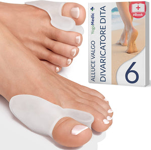 Take Inspire Tutore Alluce Valgo 6 pezzi Correttore Separatore in Morbido Silicone Protezione Dolore Borsite Distanziatore Raddrizza Dita a Martello Piedi Protettore Supporto Uomo Donna