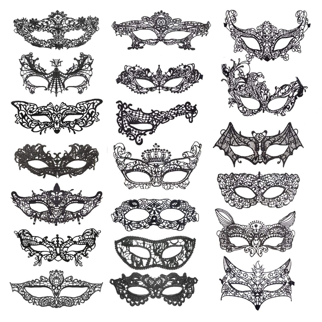 thematys Maschera Veneziana Set di 20 Uomini Donna - Perfetto per Carnival &... - Ilgrandebazar