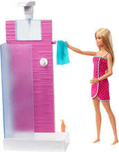 Carica l&#39;immagine nel visualizzatore di Gallery, Barbie- Playset con Doccia Bambola con Accessori, Giocattolo per Bambini 3+ Anni, FXG51