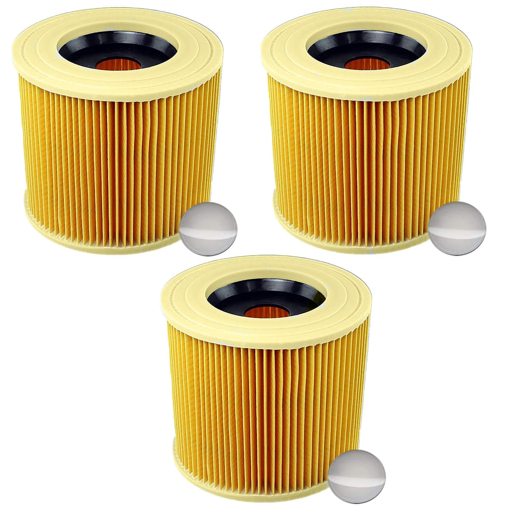 3x Cartuccia Filtro Aspirapolvere per Kärcher WD3 Premium Patronenfilter - Ilgrandebazar