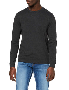 JACK & JONES Jjebasic Knit Crew Neck Noos Felpa Uomo, Nero (Navy Blazer)... - Ilgrandebazar