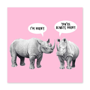 Central 23 - Biglietto di San Valentino divertente"I'm Horny" per rosa - Ilgrandebazar