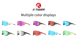 X-TIGER Occhiali Ciclismo Polarizzati con 3 Lenti Intercambiabili Verde