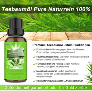 Tea Tree Oil Puro 100% Olio Essenziale di Albero del Tè Naturale - Olio Essenziale Tea Tree Olio di Acne - Anti Acne e Brufoli Trattamento per Pelli Impure, per Aromaterapia Diffusore - 30ml